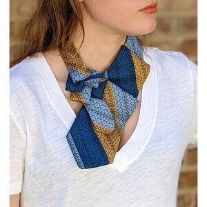 Ogsplosh - Vintage Ascot Tie - Teal Scarf - Unisex Cravat - NEW